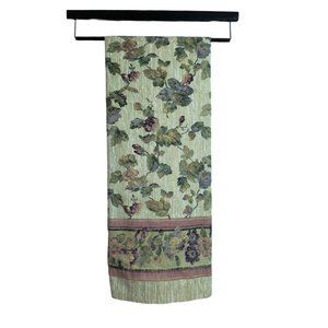 Vintage Dan River king Pillowcase Floral Purple Green Mustard Cottage